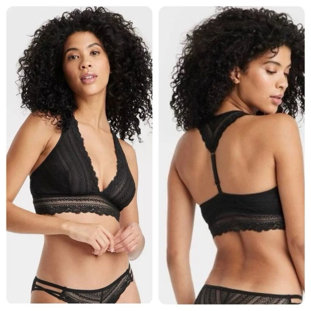 NWT Auden Unlined Racerback Lace Bralette Size Small
